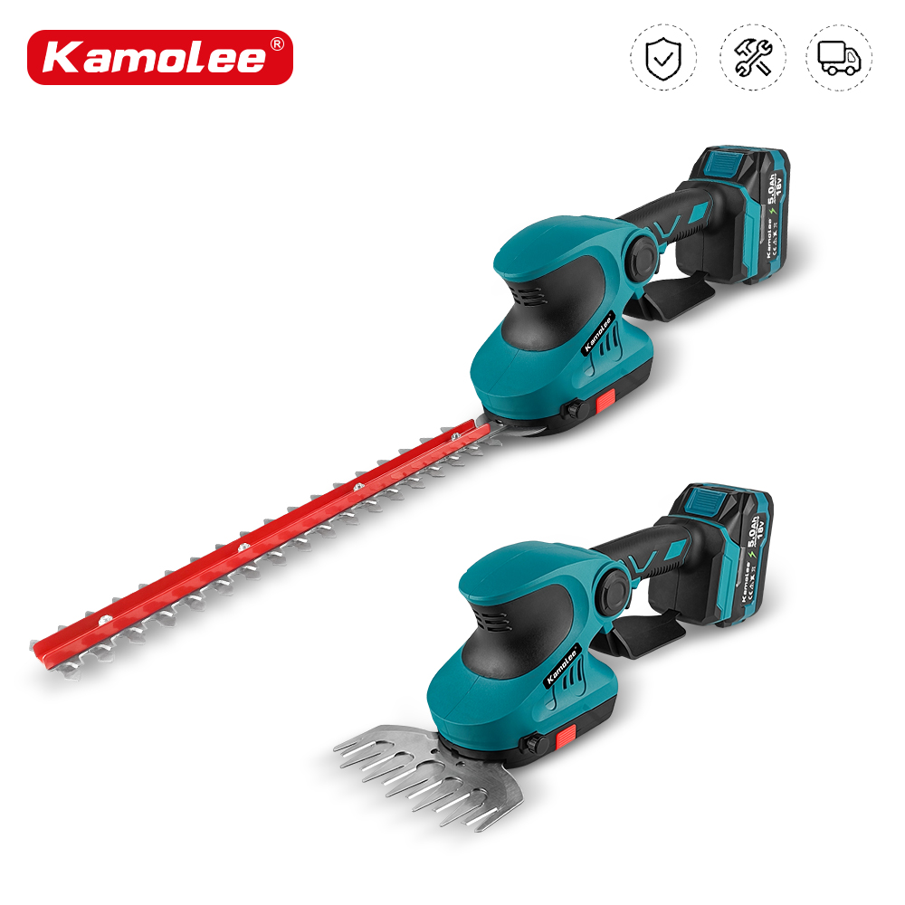 Kamolee 3-in-1 電動高枝ヘッジトリマー 30cm 充電式ガーデンおよびガーデニング電動工具