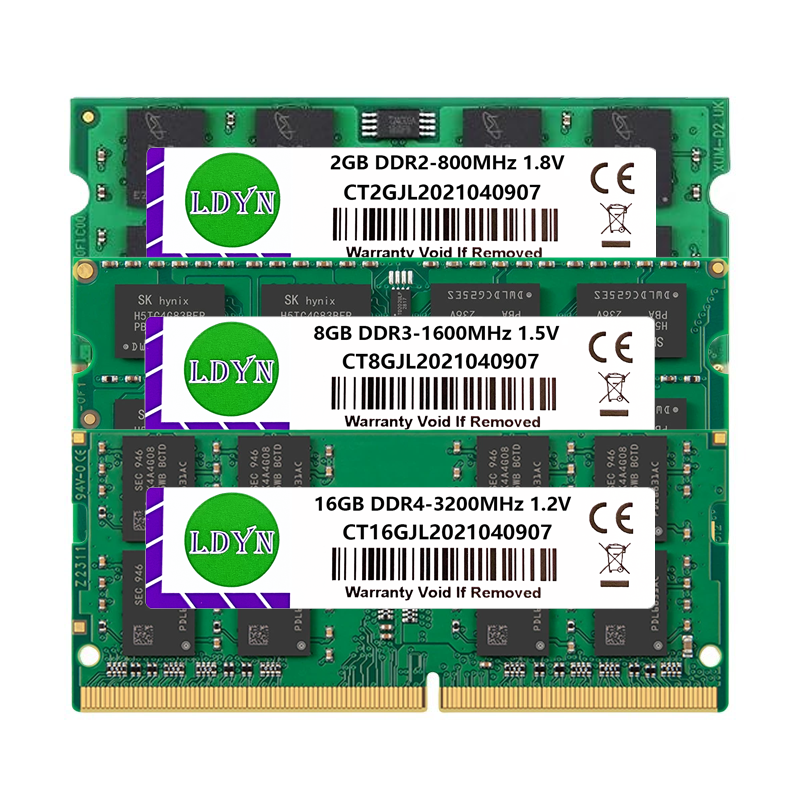 DDR2 DDR3 DDR4 2GB 4GB 8GB 16GB ノートパソコン用RAM PC2 667 800MHz PC3 1333 1600MHz PC4 2133 2400 2666 3200MHz SODIMM ポータブルメモリ