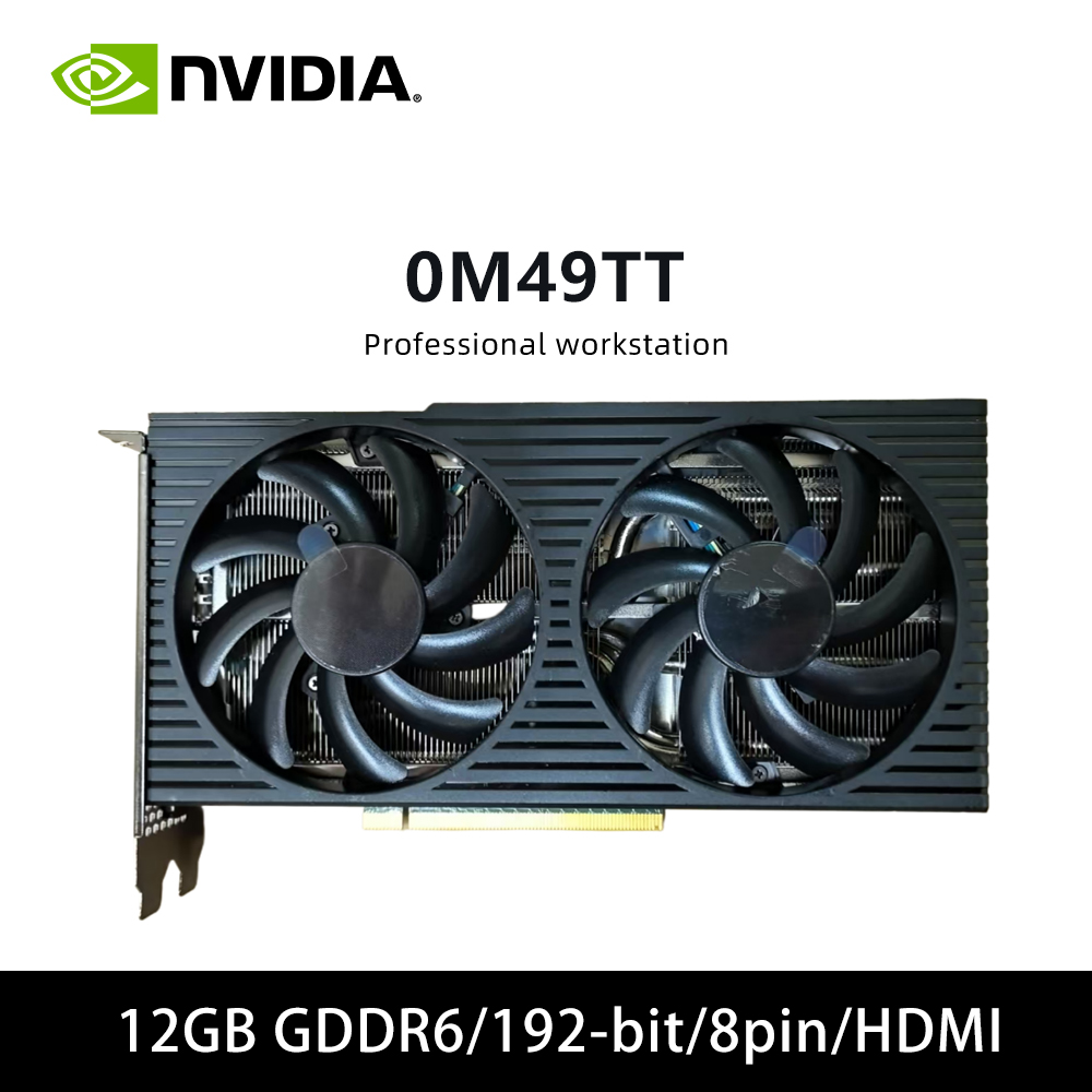 NVIDIA RTX 3060 GPU 0M49TT 8GB GDDR6 256ビット グラフィックカード PCI-E 3.0 8ピン HDMI DP デュアルファン デスクトップPC用