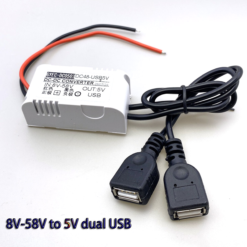 電源コンバータ降圧モジュール 80V60V58V48V 36V24V12V9V から 5V 3A QC3.0 急速充電アダプタ車 USB ポートオートバイ、小型車用
