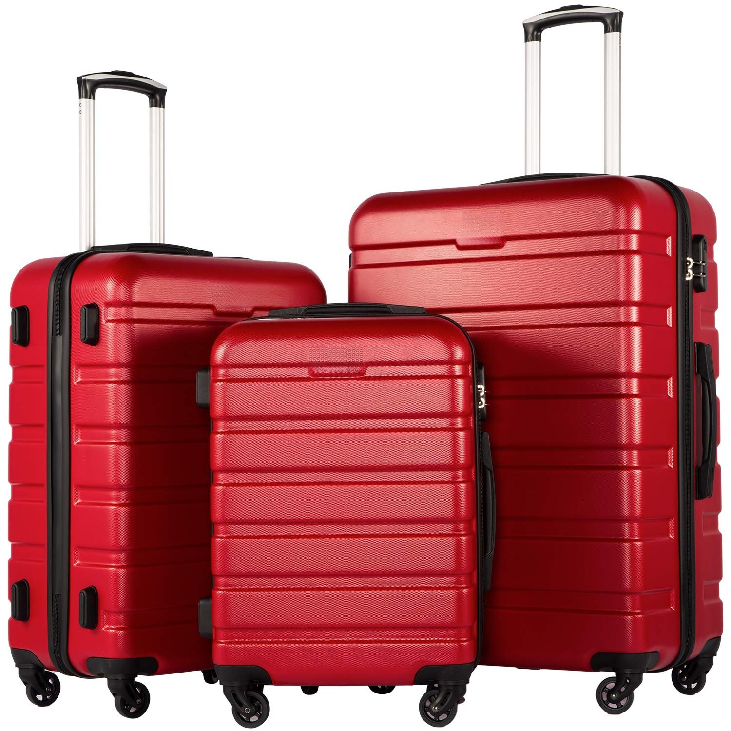3 ピース軽量で耐久性のあるハードシェル荷物セット 360° スピナーホイール TSA 承認ロックスーツケース、カスタマイズ