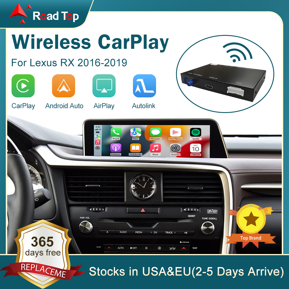 Lexus RX 2016-2019用ワイヤレスCarPlay、AndroidオートミラーリンクAirPlayカープレイ機能付き