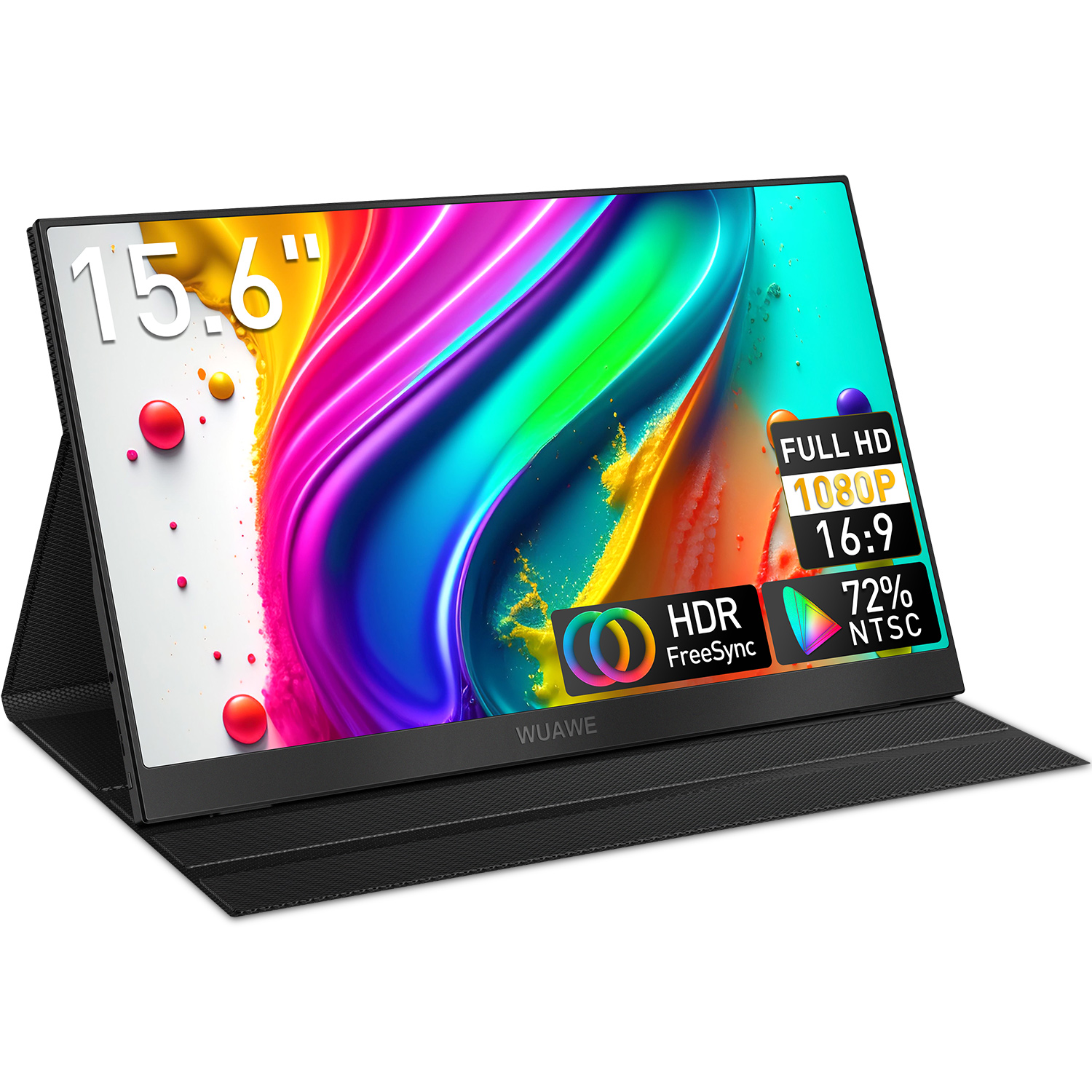 15.6 インチ ノートパソコン用ポータブルモニター、1080P 72 NTSC 100 sRGB USB C HDMI 旅行用外部セカンドコンピュータースクリーン HDR 付き