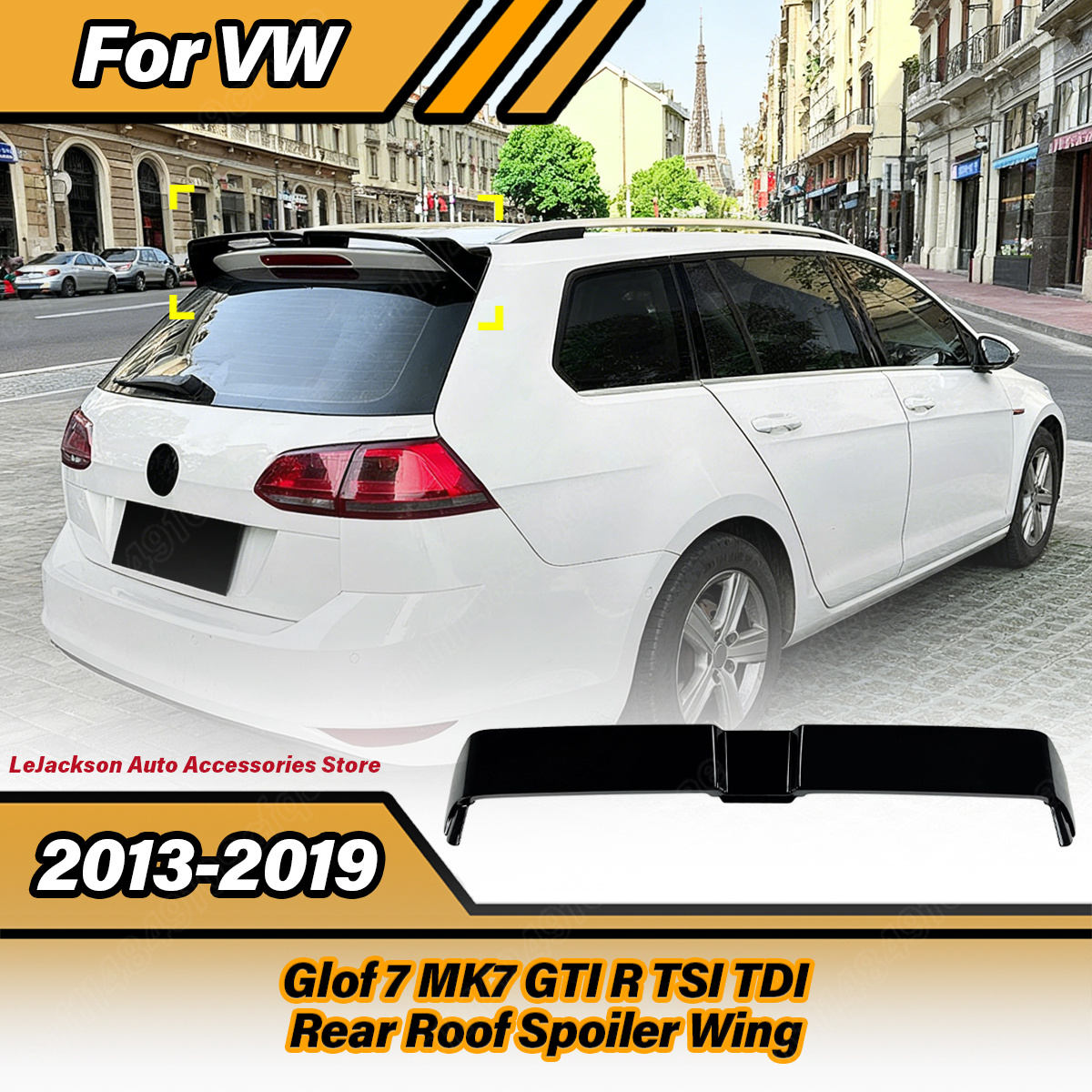 Vw グロフ 7 MK7 GTI R TSI TDI 2013 2014 2015 2016 2017 2018 2019 自動車オーディンガースタイルリアルーフスポイラーウイングボディキット