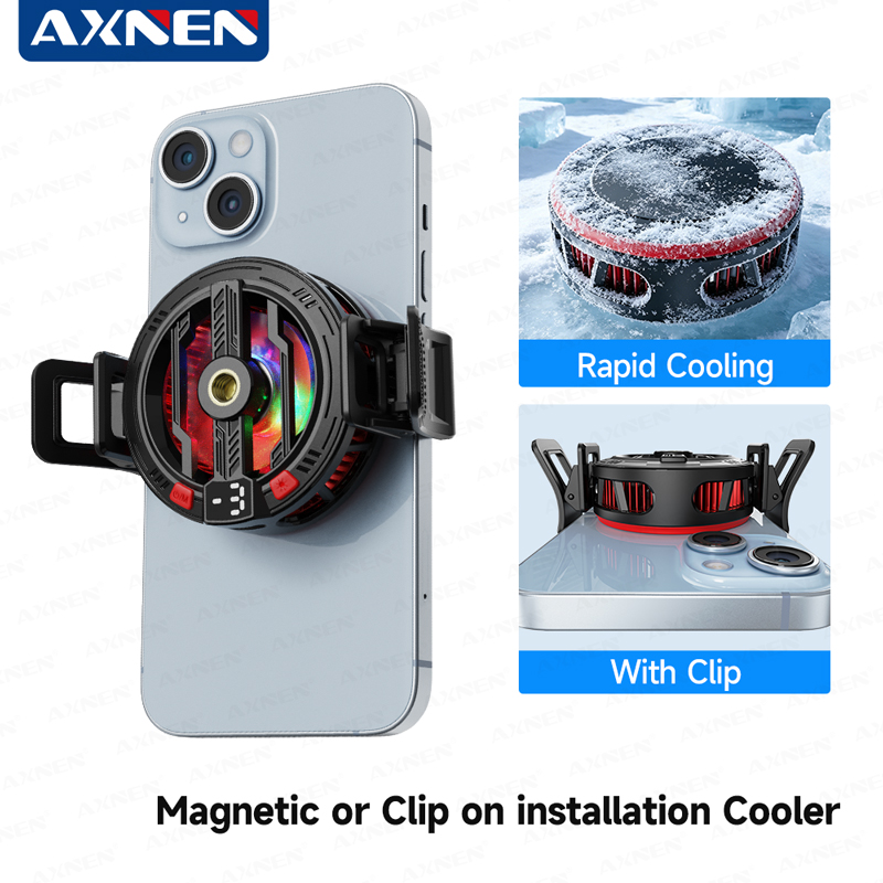 AXNEN 携帯電話 ICE 半導体磁気冷凍 PUBG ゲームクーラー IOS ユニバーサル電話冷却ラジエーター