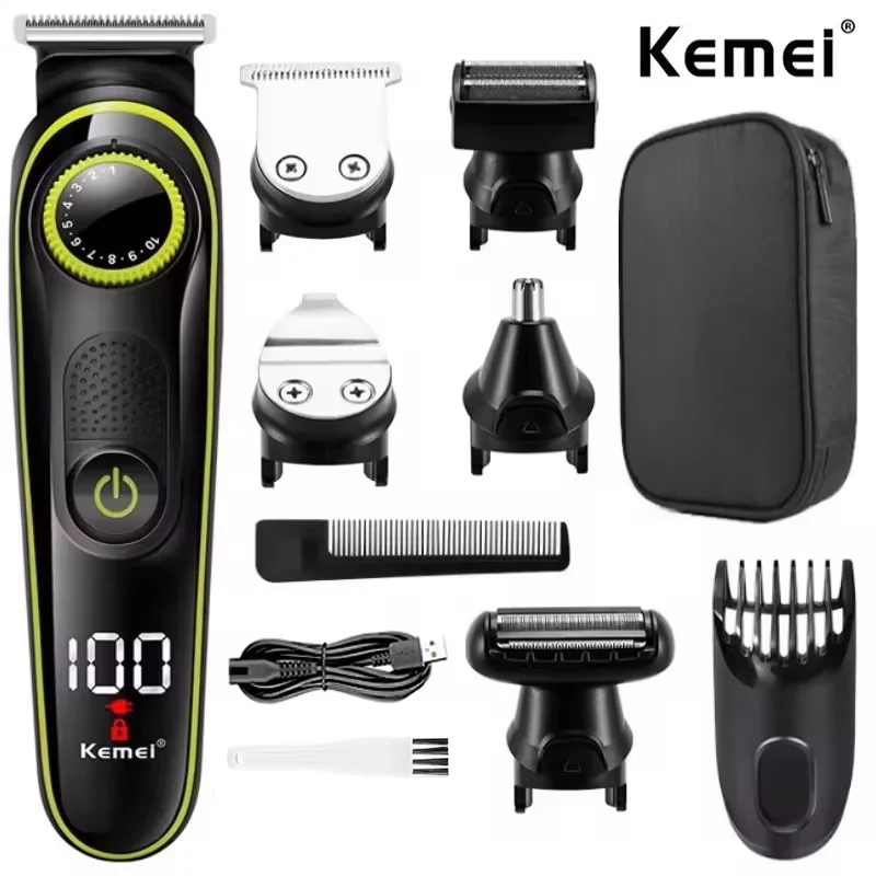 Kemei 696 電気バリカン多機能男性用トリマー電気シェーバー男性のかみそり鼻 5 で 1 プロのトリマー