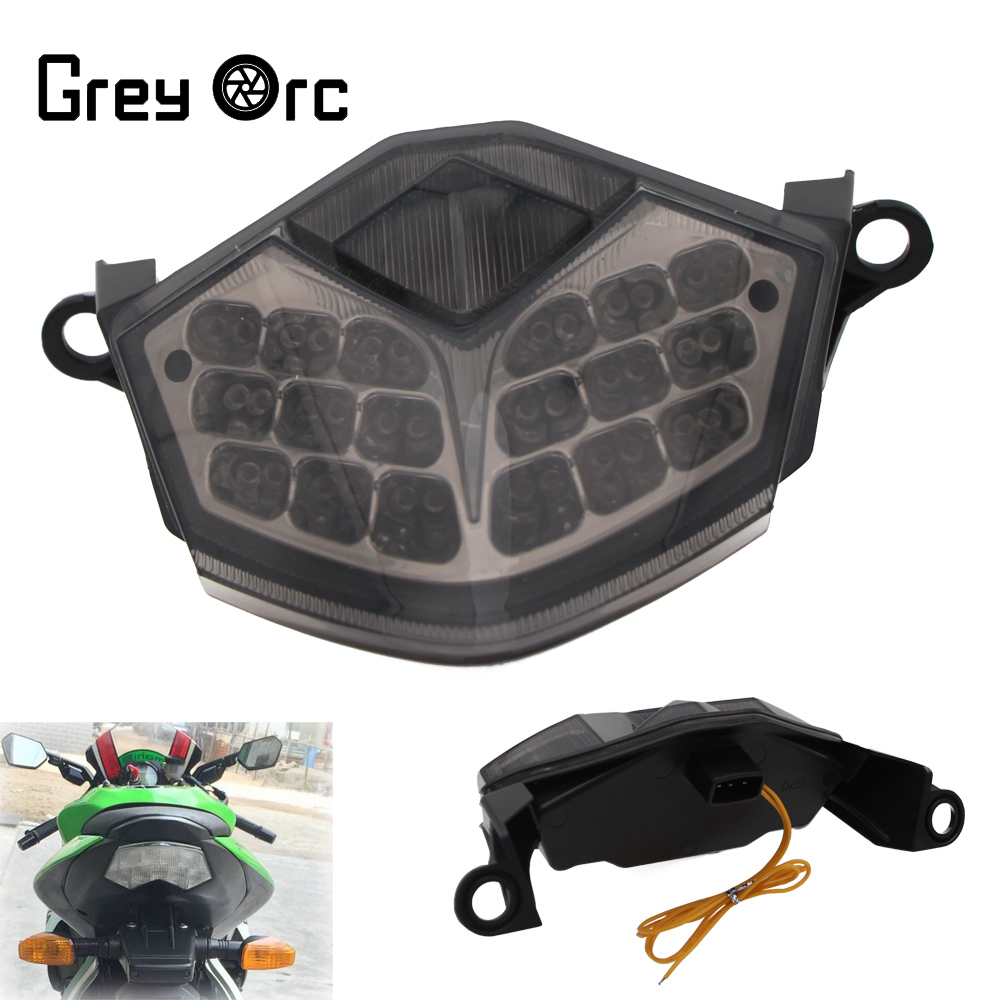 オートバイリアテールライトブレーキターンシグナル LED ライトカワサキ Z750 Z1000 2007-2009 ZX-6R ZX600 2009-2012 ZX-10R