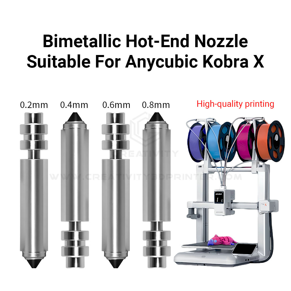 Kobra X バイメタルノズル Anycubic Hotend プリントヘッドアセンブリ Kobra X Hotend ノズル 3D プリンタアクセサリー