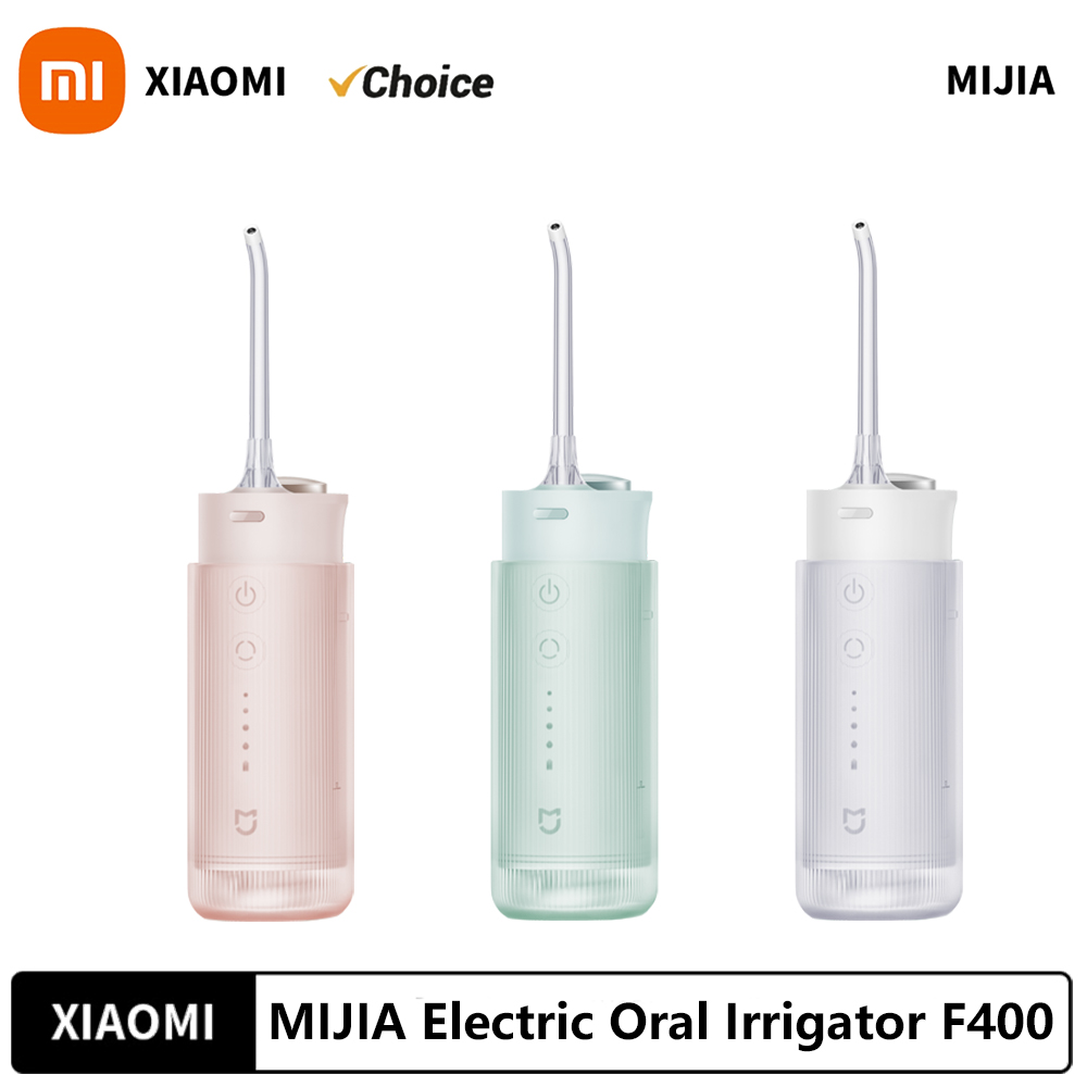 XIAOMI MIJIA ポータブル口腔洗浄器 F400 4 モード 200mL 水タンク 1700 時間/m 水スプレー格納式洗浄器フロッサーピックジェット