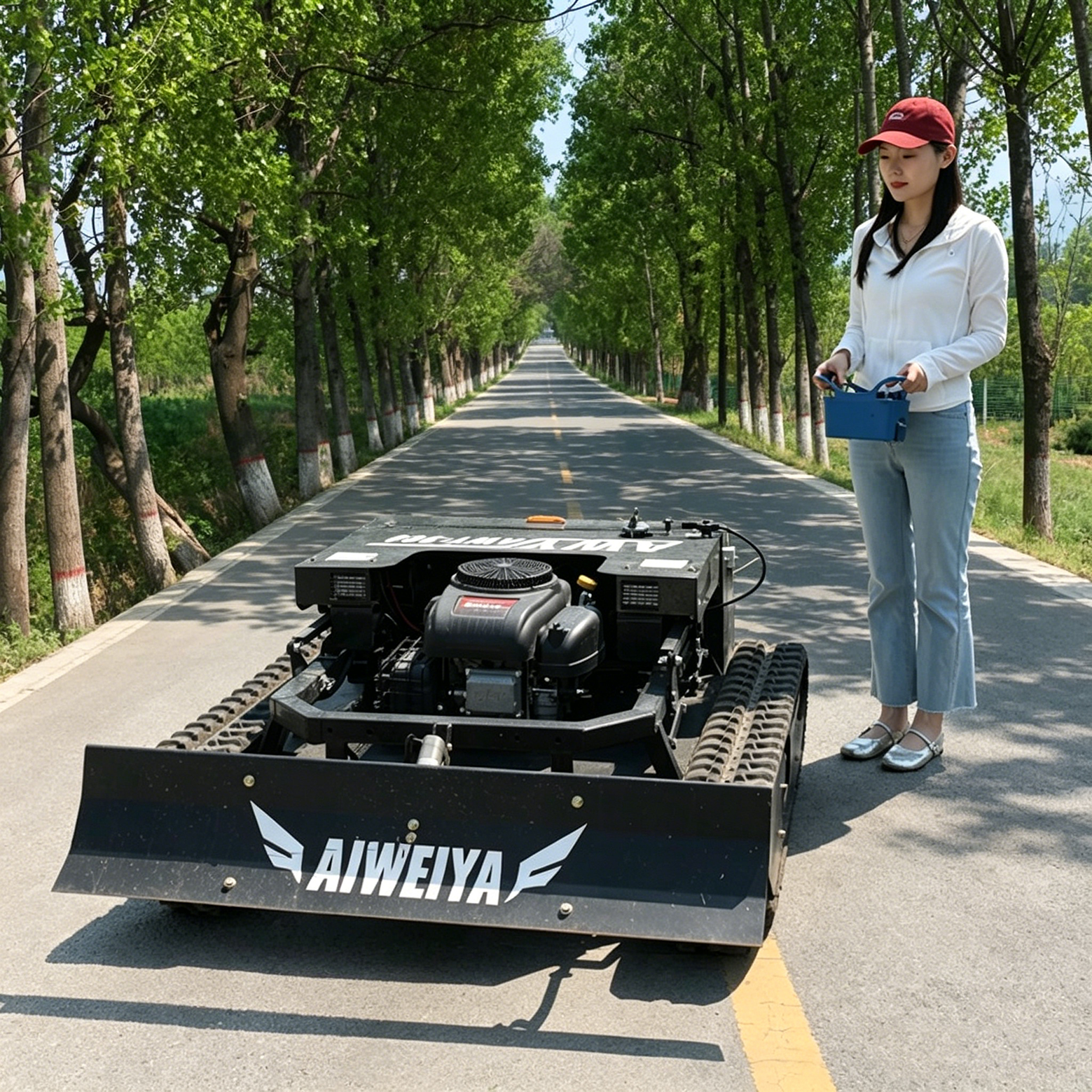 カスタマイズされた芝刈り機 RC 斜面芝刈り機追跡全地形リモコンロボット芝刈り機