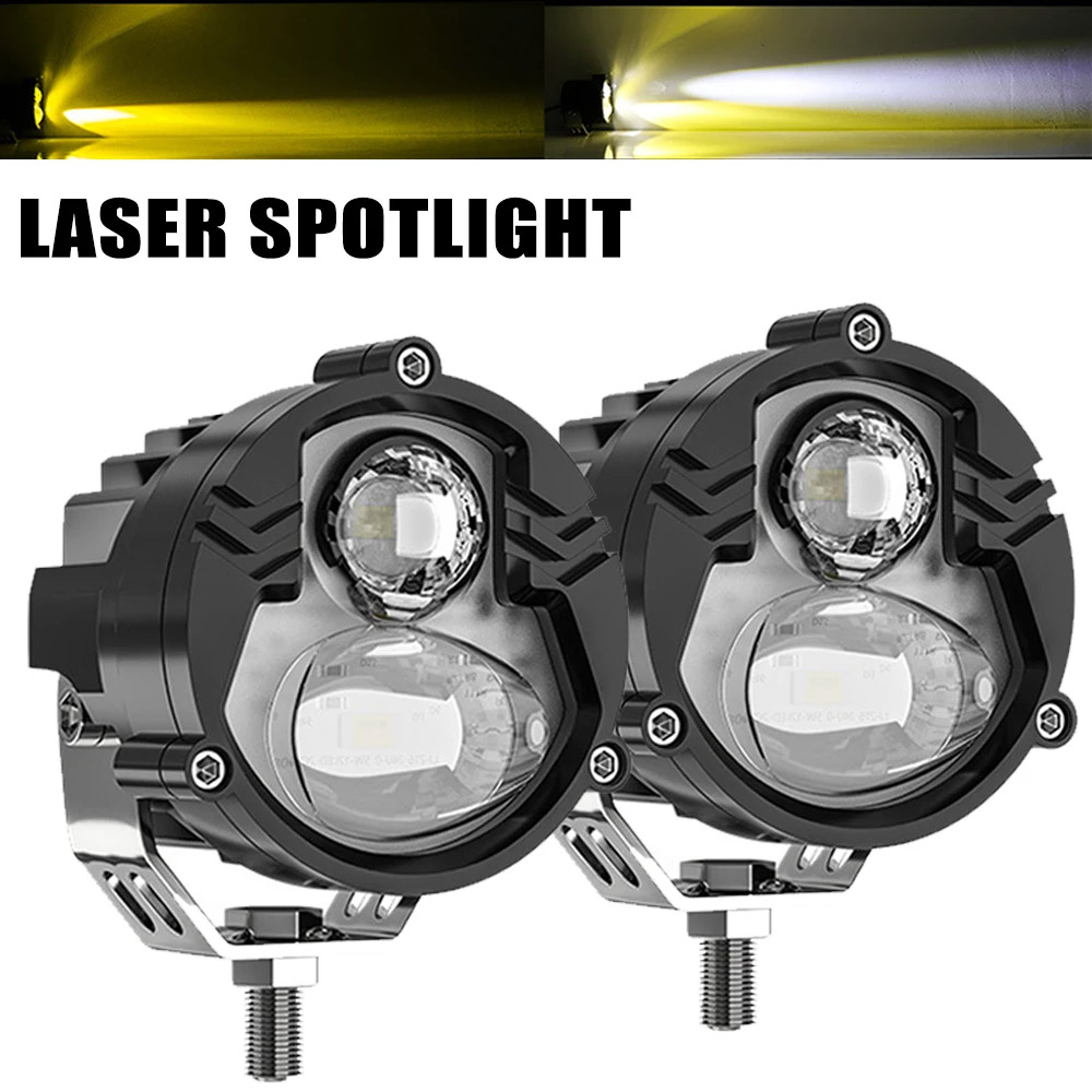 オートバイ LED ワークライト 12V 24V 車用黄色フォグランプ 4x4 オフロードトラクター駆動ライト白広場オフロード使用