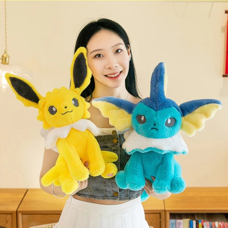 シャワーズ Jolteon 大型ぬいぐるみアクアリ人形かわいい飾りぬいぐるみ枕ポケモン子供のためのギフト