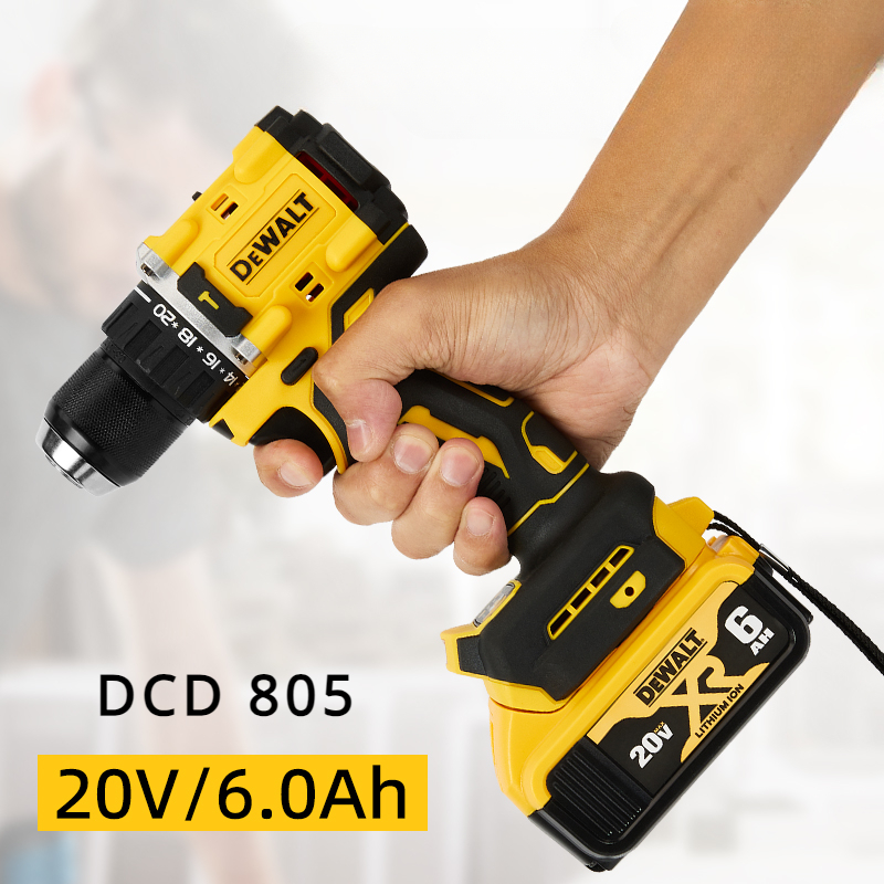 DeWalt DCD805 20V ブラシレス ドライバー、コンパクト ドリルまたはドライバー ツール バッテリー インパクト レンチ、電動工具