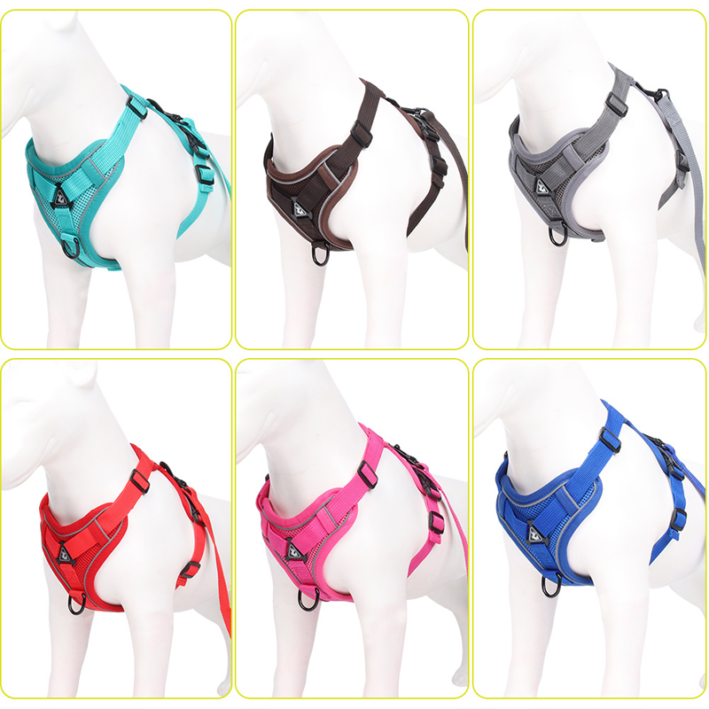 高品質ファッション猫犬ハーネスとリードセット反射ペットハーネスベスト猫小型犬ペット屋外散歩用品