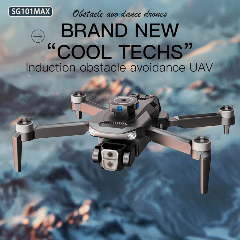 SG101MAX 4K HD デュアルカメラ ブラシレス折りたたみ式 4WD 360° 赤外線障害物回避オプティカルフロードローン