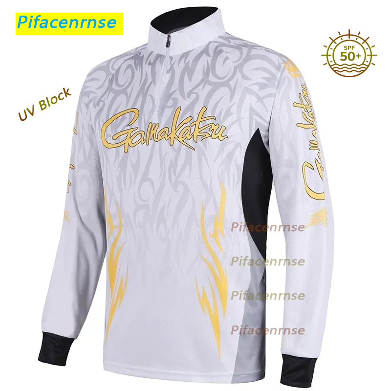 男性抗 uv 釣り服春秋男性長袖屋外サイクリングシャツ速乾性通気性釣りジャージ