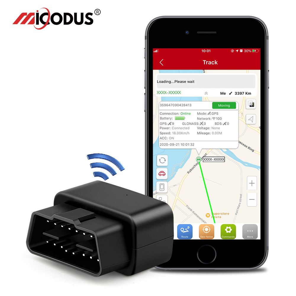 ミニ OBD GPS トラッカーカートラッカー Micodus 2G MV33 MV66 リアルタイム追跡 GPS ショック