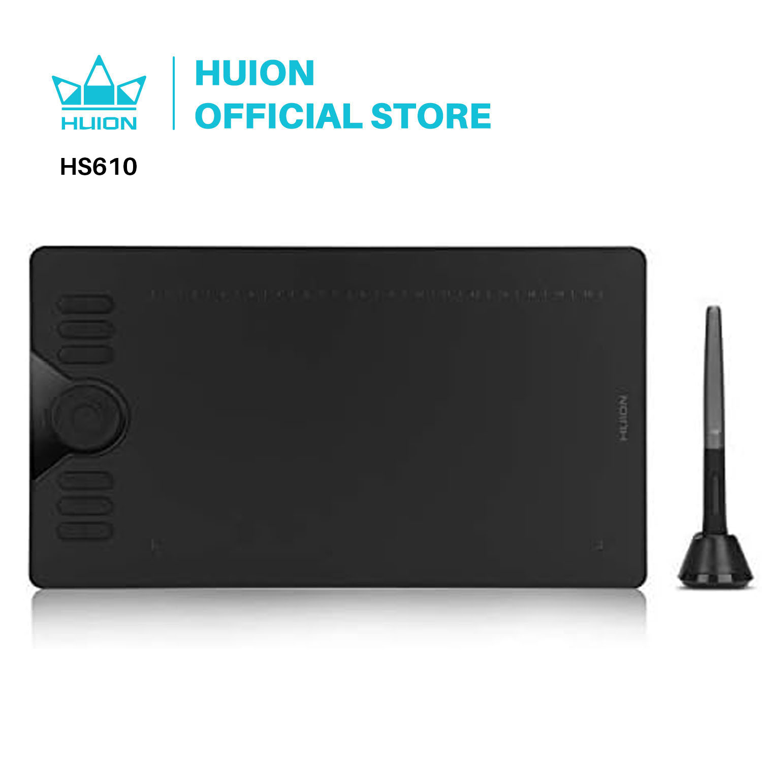 HUION HS610 グラフィックタブレット デジタルペンタブレット 電話描画タブレット チルト付き OTG バッテリーフリースタイラス Android Windows macOS用