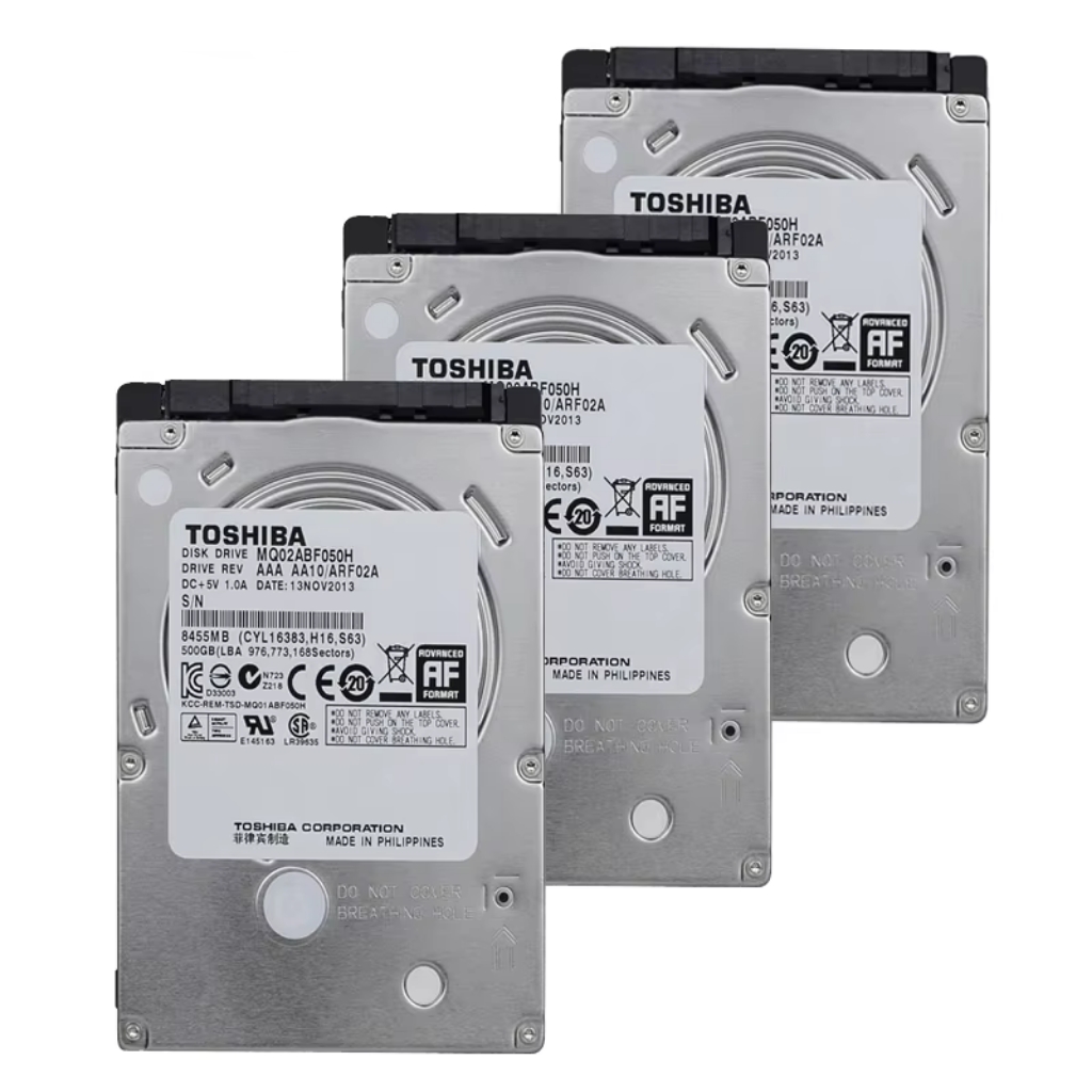 東芝製 2.5インチ SATA 2/SATA 3 内蔵ノートパソコン用ハードドライブ 500GB/1TB/2TB HDD 5400-7200RPM 中古ハードドライブ