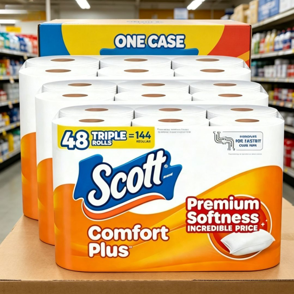 大容量バリューパック | Scott ComfortPlus ソフト浄化槽対応トイレット ペーパー トリプル ロール |毎日のバスルームでの長時間の使用に快適で実用的です。