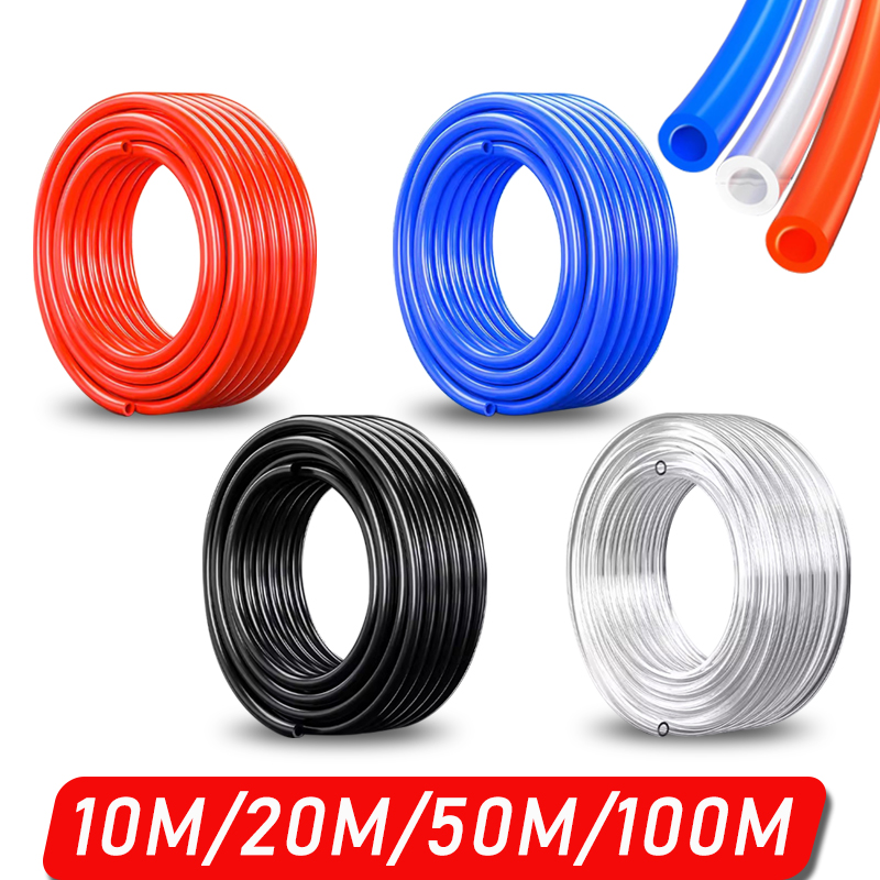 10 メートル/20 メートル/50 メートル/100 メートル空気圧エアホースプラスチックチューブ 4 ミリメートル 6 ミリメートル 8 ミリメートル 10 ミリメートル 12 ミリメートルパイプラインエアホースポリウレタンチューブコンプレッサー用