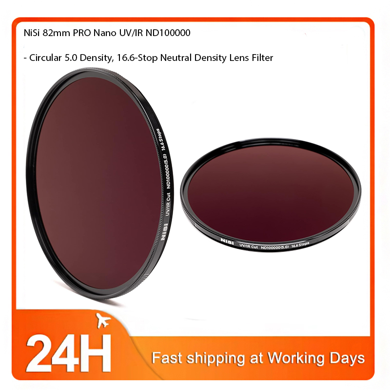 NiSi 82mm PRO Nano UV/IR ND100000 - 円形 5.0 密度、16.6 ストップ減光レンズ フィルター