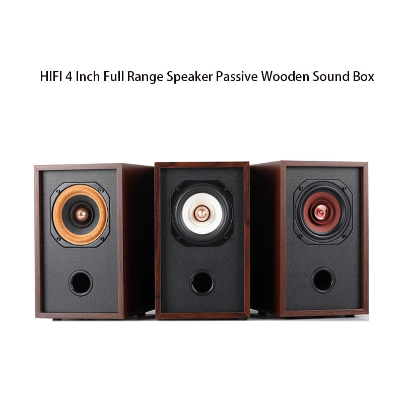 AOSIBAO HIFI 4 インチフルレンジスピーカー 4 8 オームパッシブ木製サウンドボックススピーカーホームシアター本棚アンプスピーカー