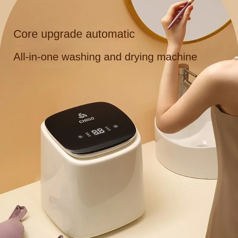 ミニ家庭用/寮用洗濯乾燥機コンボ、小型全自動洗濯機、下着1枚を洗濯可能。