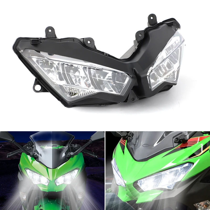 Motorcycle headlight Front Headlight Lamp Assembly Lens HeadlLamp LED spotlights For Kawasaki Ninja EX 400 Ninja400 EX400 ZX6R