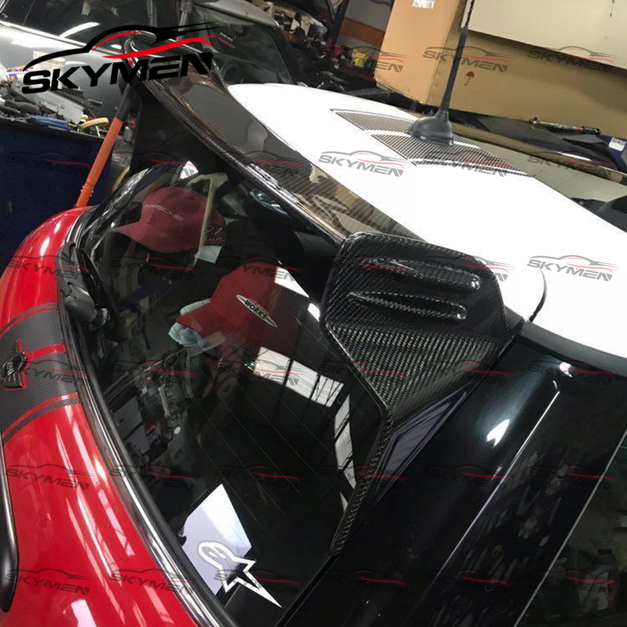 車のリアスポイラーミニ R50 R53 R56 JCW ブラックカーボンファイバーグラス車のリアトランク屋根窓ウイングリップ R56 車のスタイリング