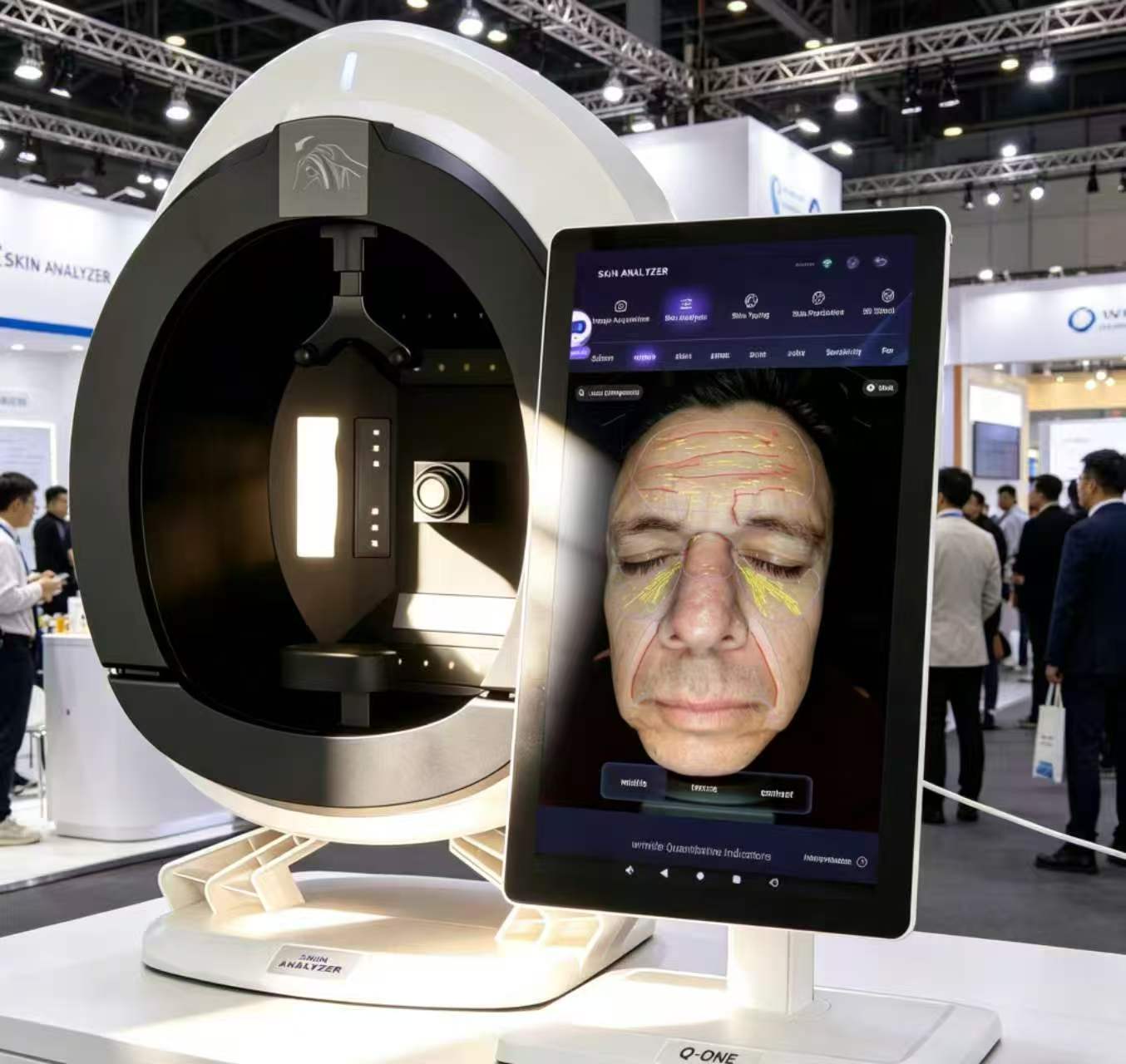 AIスキンアナライザーフェイシャルスキャナー、HDイメージングとサロン向けスマートビューティーレポートシステムを備えたプロフェッショナル肌分析マシン