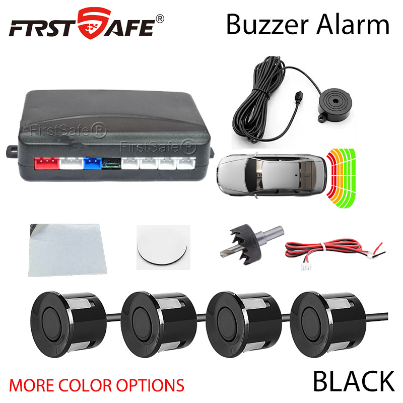 FirstSafe 工場駐車センサーキット 4 センサーブザーアラーム 22 ミリメートルリバースバックアップレーダーサウンドアラートインジケータプローブシステム 12V