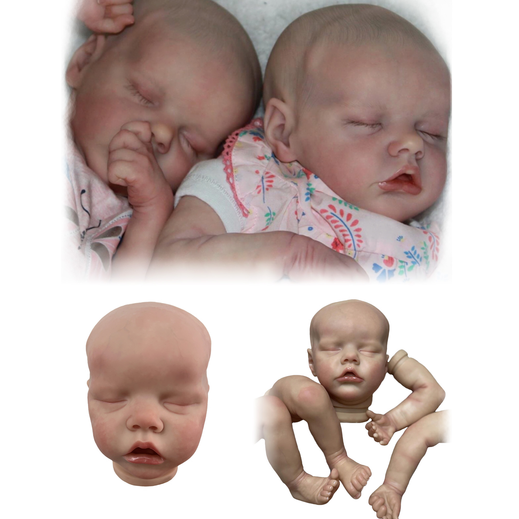 OtardDoll 16 インチ塗装リボーン人形キット双子手作りベベ人形パーツアクセサリー DIY 未組み立てリボーンキット