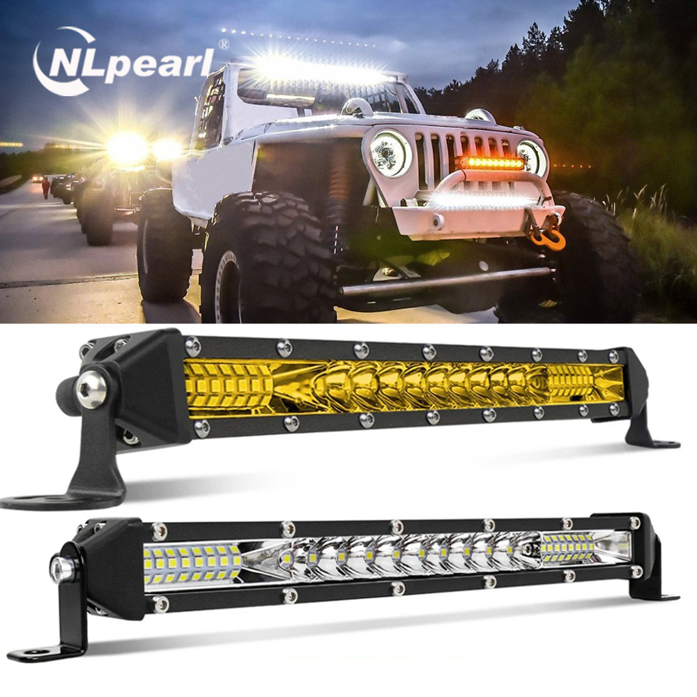 NLpearl 12V 24V LED ライトバー スポットフラッド 90W ワークライト ジープ SUV トラック ボート ATV Barra LED 4x4 オフロード LED ヘッドライト用