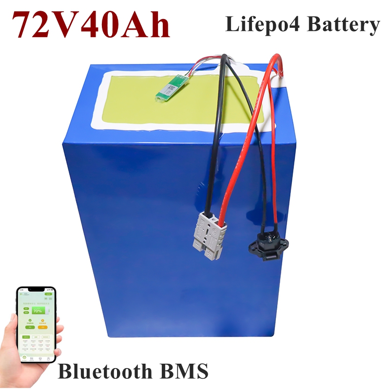 72V 40Ah Lithium Lifepo4 Battery with BMS 24S for Electric Motorcycle 3000W 5000W 6000W Electric Scooter And Balance Car