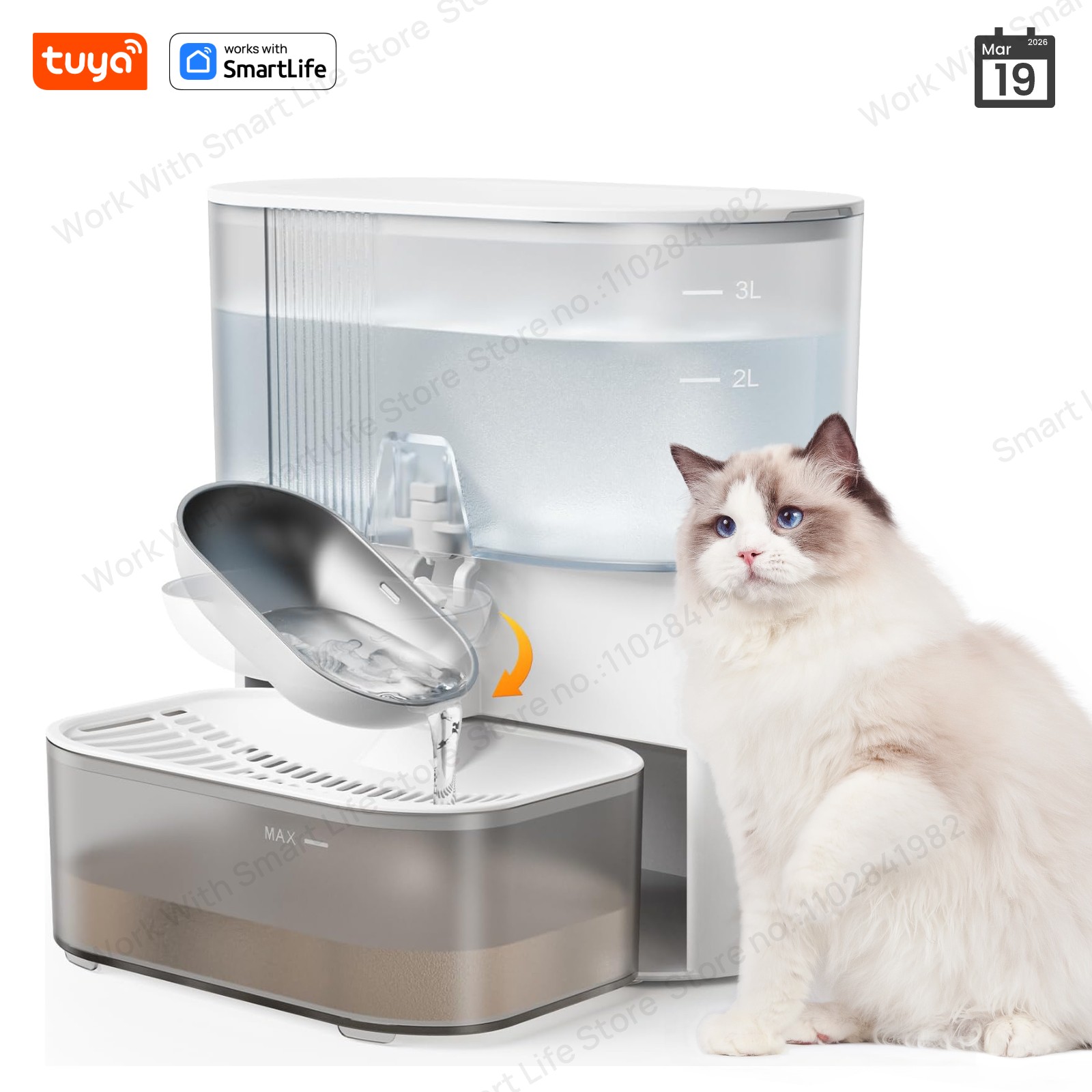 3L猫用スマートタイムウォーターディスペンサー