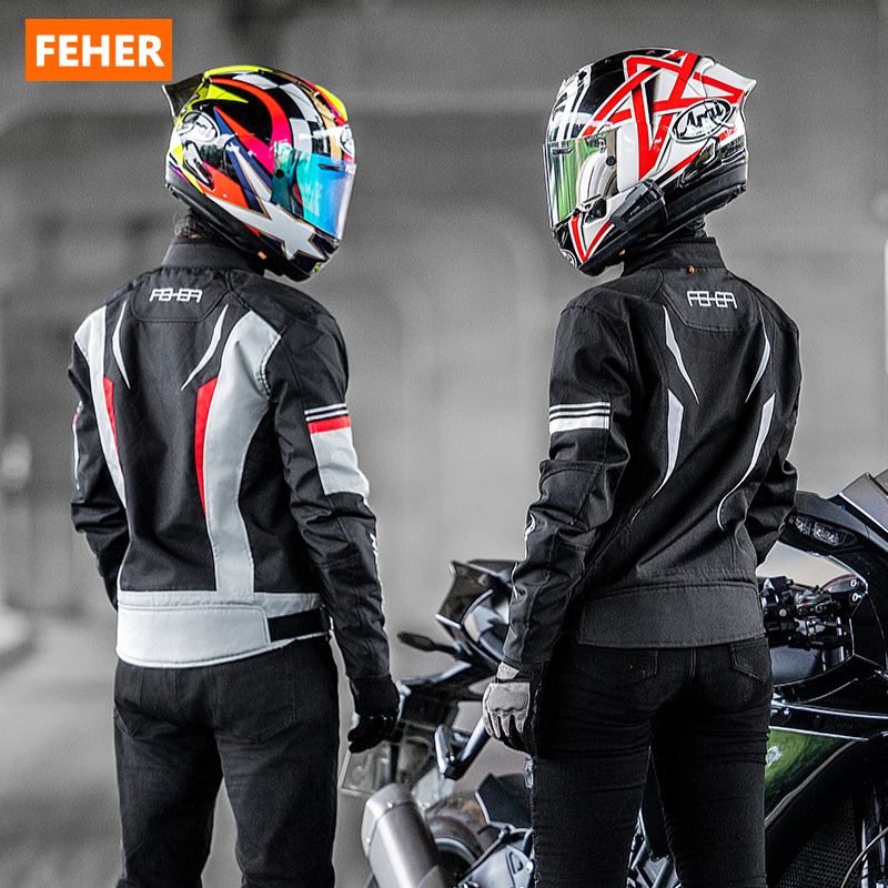 FEHER メンズ バイクジャケット JK-033 オールシーズン 防風ライディングジャケット 2層保温 防水 落下防止 バイクジャケット