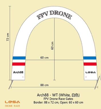 Arch88 カーレーシング ゲートキット - 88x72cm FPV 障害物コース アーチフラッグ