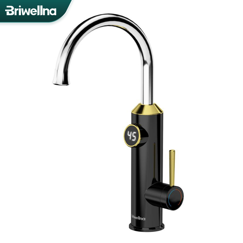 Briwellna 電気温水器キッチン蛇口 2 で 1 タンクレス給湯 220V フローヒータータップ電気間欠泉家庭用