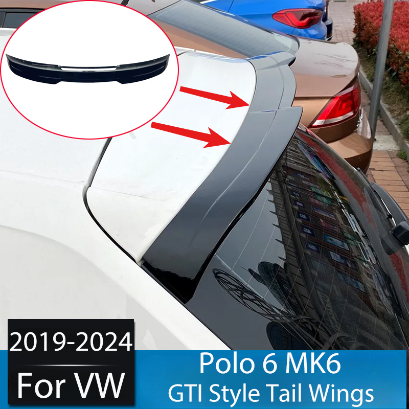 GTI スタイル車のリアルーフスポイラーウイング VW ポロ 6 MK6 2019 2020 2021 2022 2023 2024 テールスポイラー翼車体キットチューニング