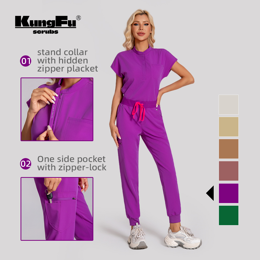 ナーススクラブ医療ユニフォーム耐液性ソフト通気性ストレッチトップパンツヘルスケア作業服カンフースクラブ