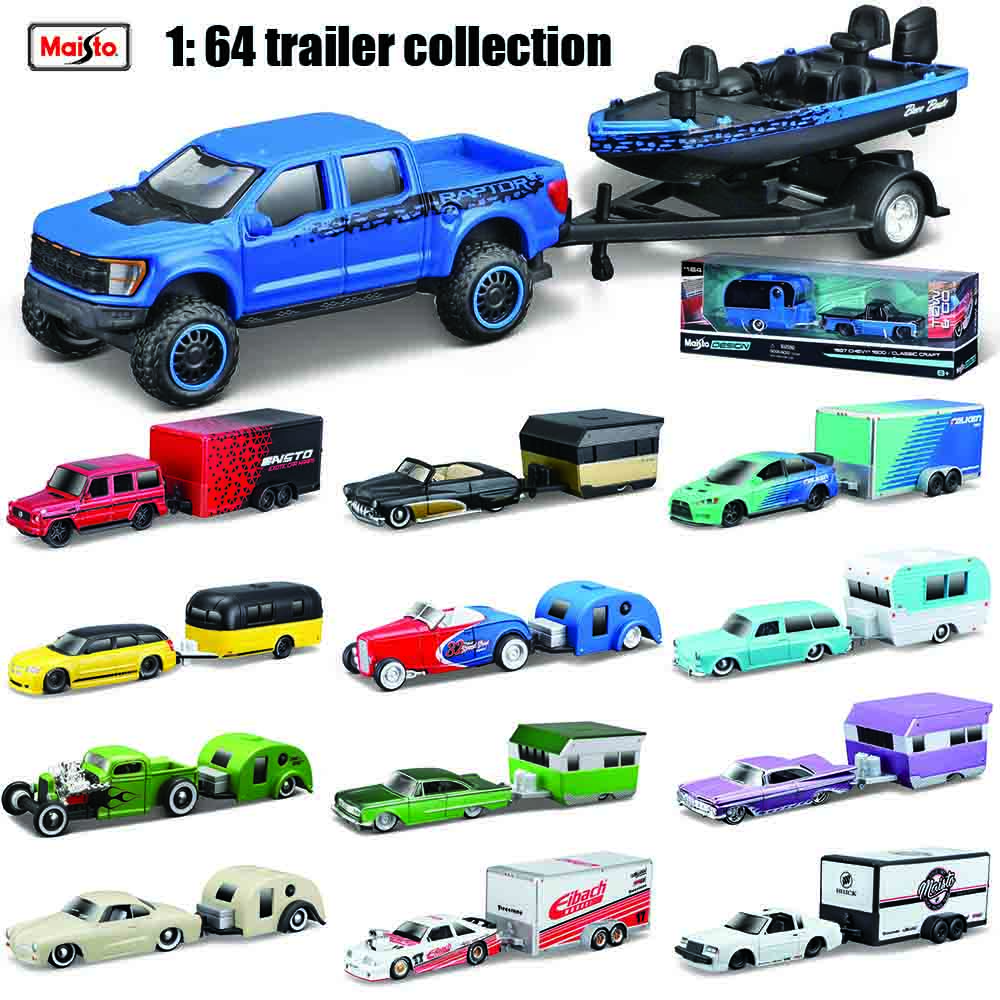Maisto 1:64 2021 フォード F-150 SVT ラプター/トレーラー低音トレーラーモデルシミュレーションカーモデル合金車のおもちゃ男性コレクションギフト