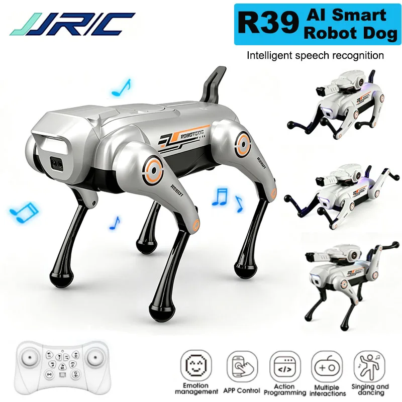 JJRC R39 インテリジェント AI RC ロボット犬音声対話アプリリモコンプログラミング歌うダンシングマシン犬子供のおもちゃ