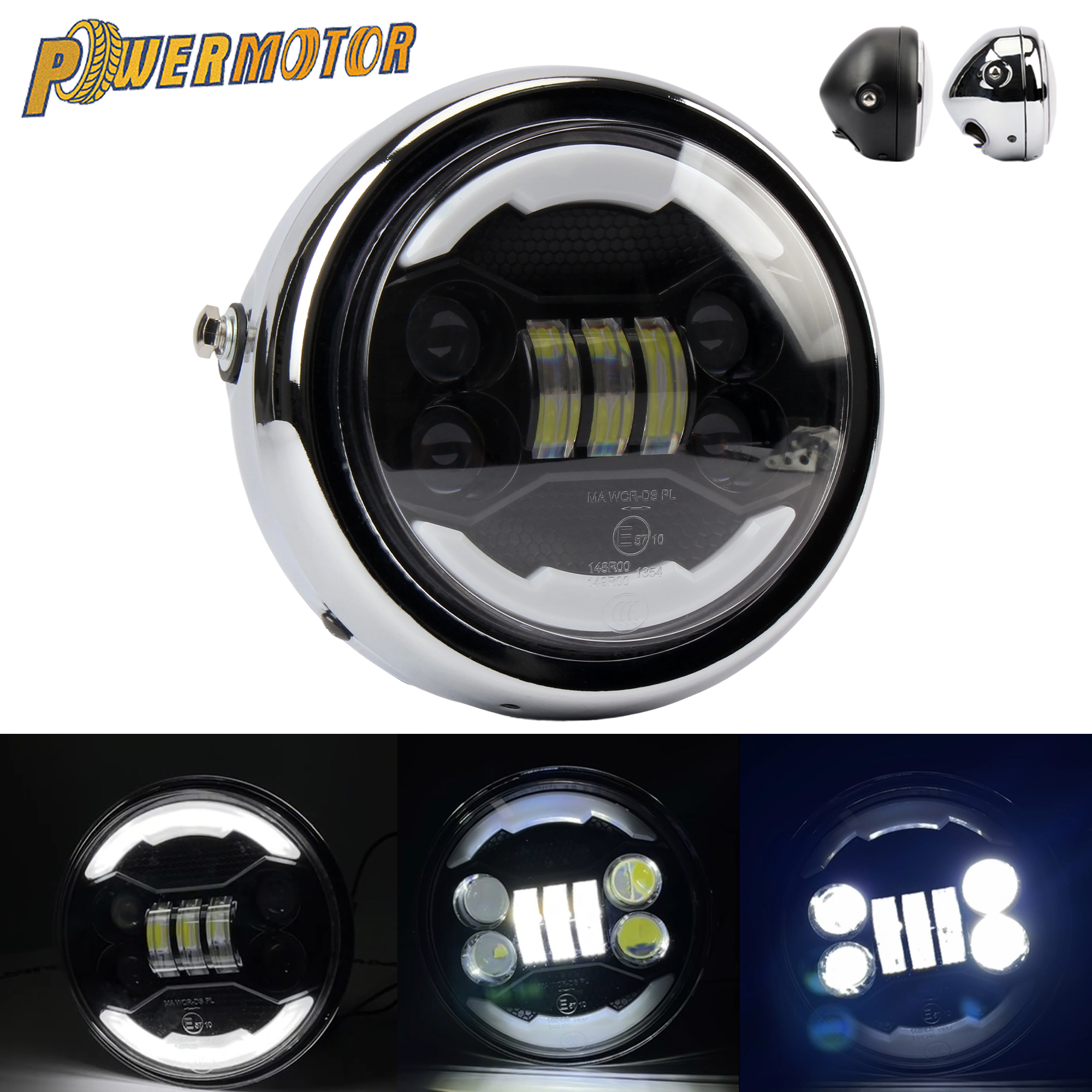 5.75 "インチオートバイ LED ヘッドライト DRL ハーレーダイナ FXD スポーツスター XL1200 XL833 カフェレーサーカスタムモト修正されたアクセサリー