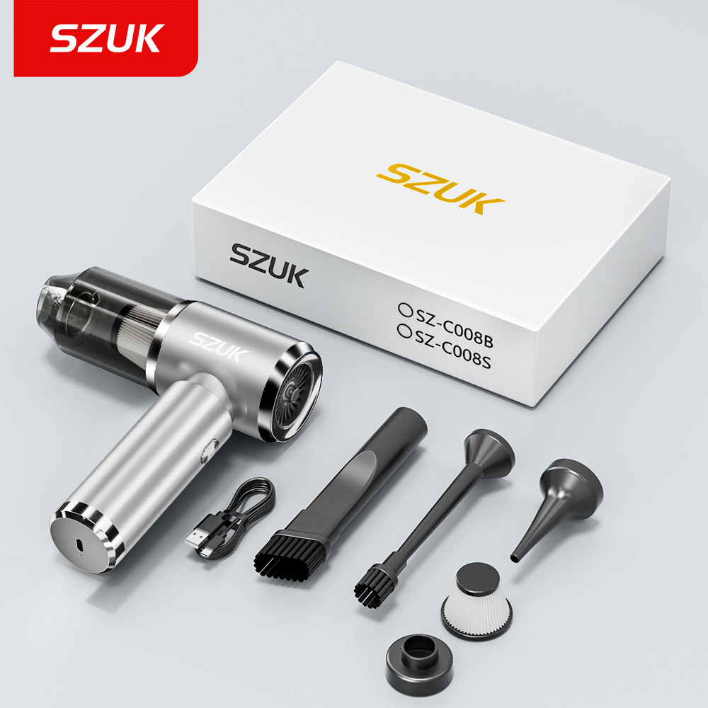 SZUK ポータブル車用掃除機 165000Pa 強力なワイヤレス掃除機強力な吸引ハンドヘルドミニ掃除機車用