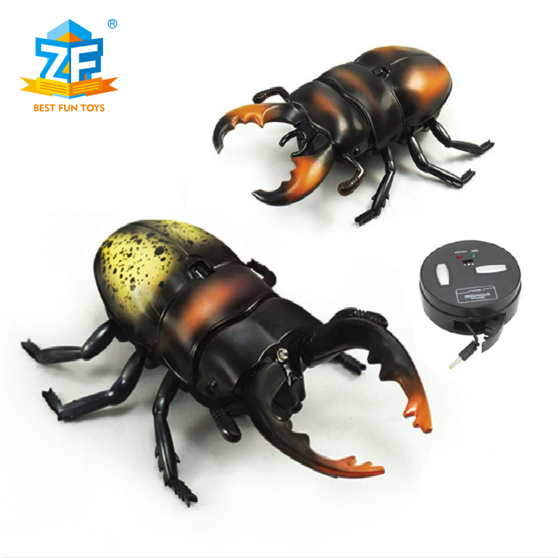 新しい赤外線リモコン電気カブトムシミニ猫と犬のペットのおもちゃシミュレーション現実的なカブトムシ這うモデル玩具用品