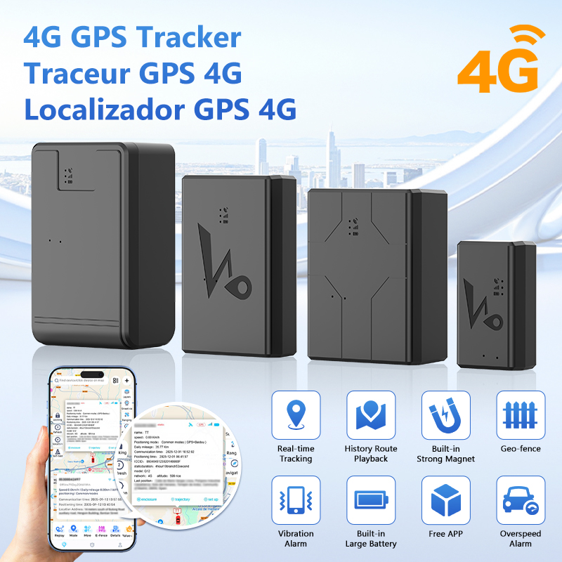 4G GPS Tracker Car 10000/20000mAh Vehicle GPS Locator Real-time GPS Tracking Device Long Standby Vibration Alarm Location APP