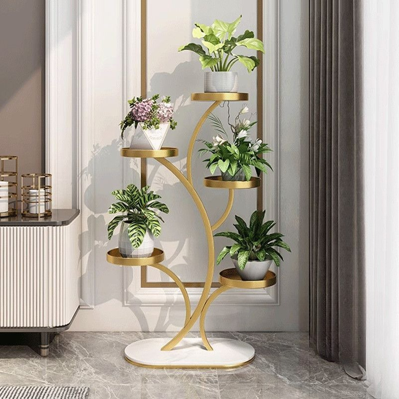 金属植物棚リビングルームフロアスタンド装飾棚モダンな屋内ディスプレイ植物棚高級クリエイティブデザイン棚
