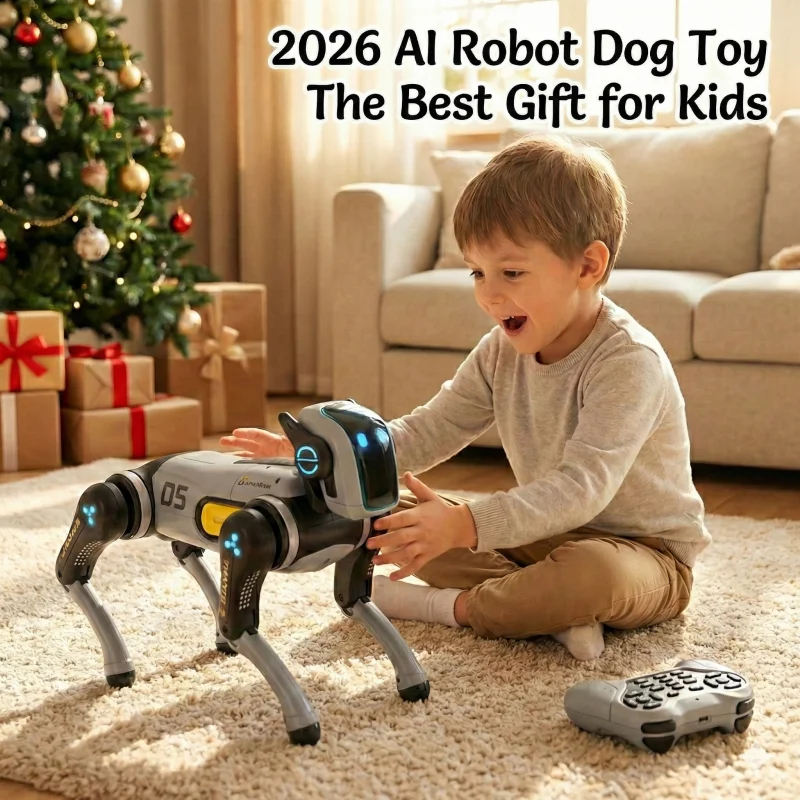 インテリジェント AI バイオニックロボット犬のおもちゃプログラム可能な STEM RC ロボット子犬音声付き