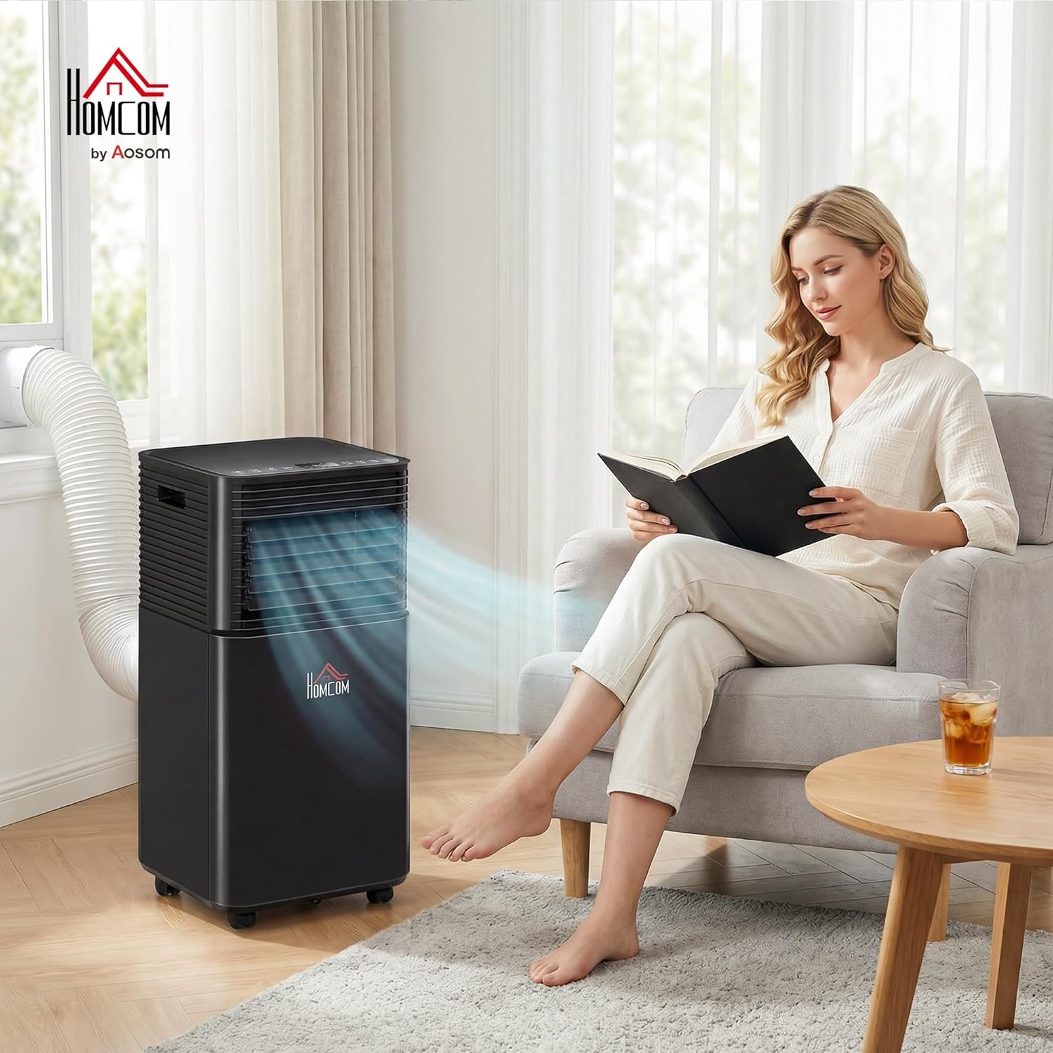 8000 BTU ポータブル エアコン、4-in-1 冷却